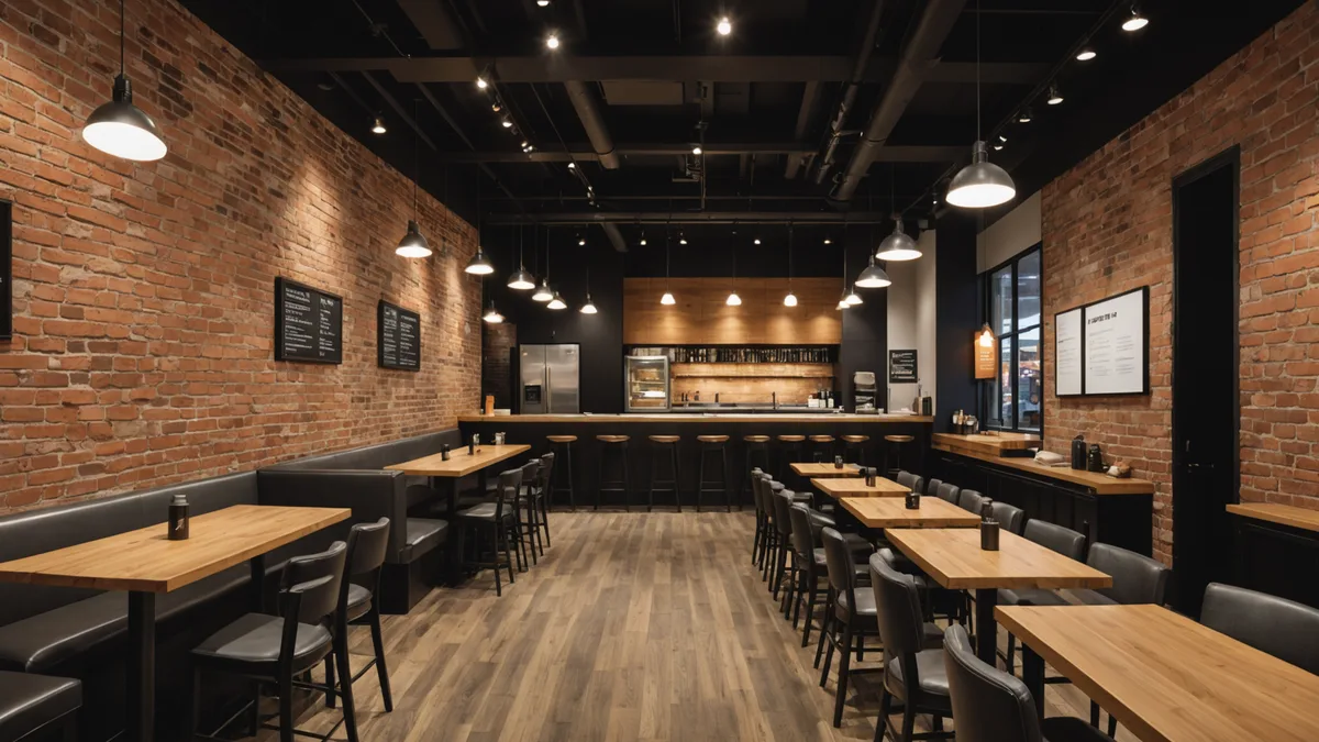 Two restaurant environments contrasted — fast casual versus QSR counter